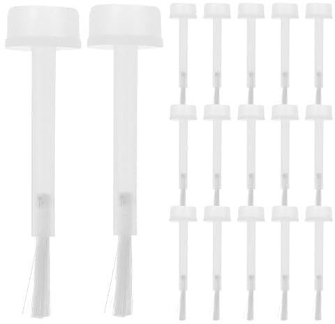 minkissy 100pcs Replacement Nail Gel Brush Nail Polish Brush Soft Brush Head Gel Liquid Dipping Brush for DIY Nail Art Home Salon (White)