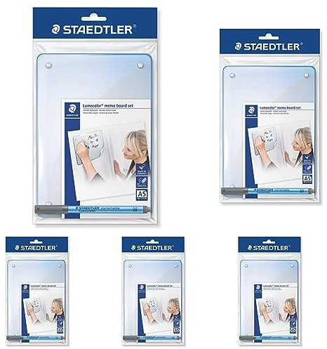 STAEDTLER Lumocolor 641 MB memo board set, trocken abwischbar, mit Lumocolor correctable (Packung mit 5)