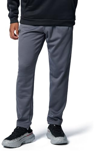 Under Armour Men's Armour Fleece Straight Leg Pants, (025) Castlerock / / Black, Medium