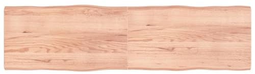 vidaXL Tischplatte, Holzplatte für Tisch Esstisch Couchtisch, Massivholzplatte Handgefertigt mit Baumkante, Ersatztischplatte Scharnierdesign, Hellbraun 220x60x(2-6) cm Massivholz Behandelt