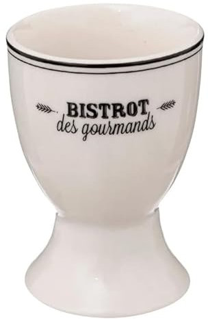 Secret de Gourmet - Coquetier en Porcelaine Bistrot 7cm Blanc