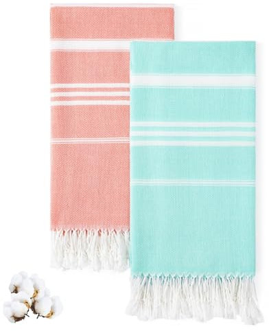 Hodofice 2Set Strandtuch Groß 90x200 Baumwolle Sandfrei Saunahandtuch Strandhandtücher Hamamtuch XXL Strandhandtuch Badetuch Saunatuch Dünn Strandtücher Leicht Badehandtuch Strand Damen Geschenk