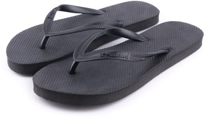 R-ISLAND Flip-Flop Hombre,Chanclas de hombre,Zapatillas de dedo,Impermeable,Perfectamente para playa,piscina,casa exterior y interior. (Negro, 44)