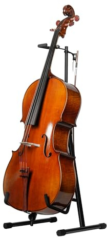 Christina Stabilisierter Ständer für Violine, Cello, tragbar, leicht zu tragen, verstellbarer Bogen höhenverstellbar (Cello-Ständer)