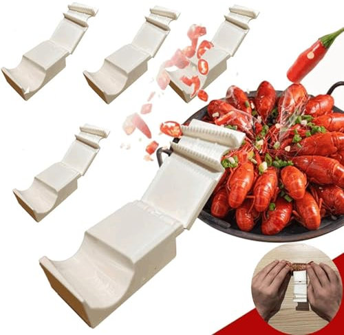 Pelador de Langostinos Descascarillador de Langostinos Gadget de Cocina Portátil Ligero Pelador de Langostinos Herramienta Eficaz Descascarillador de Cangrejos de río,5PCS