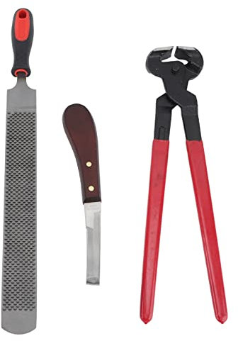 Xiuganpo Kits de Herramientas de Herrador de Corte Fácil, Kit de Herramientas de Acero para Herrador de Caballos, Alta Dureza, Kit de Herramientas de Herrador Profesional