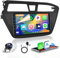 Hikity 2+64GB Android 15 Autoradio für Hyundai i20 2015-2018 Radio Wireless CarPlay Android Auto Bluetooth Freisprecheinrichtung 9 Bildschrim Auto Radio mit Navi Rückfahrkamera WiFi FM RDS SWC