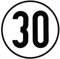 Geschwindigkeitsschild | Blech | 30 km/h | Geschwindigkeitsschild | Schild | Höchstgeschwindigkeit | Tempo | Sicherheit | Trecker | Traktor | Schlepper