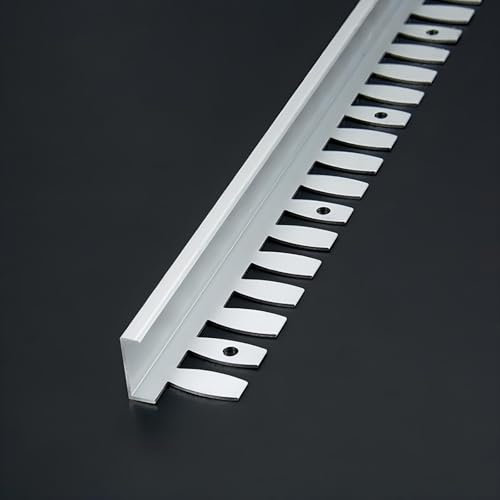 Raouoae Universelles Biegbares Abschlussprofil Abschlussleiste Eloxiertem Aluminium 135cm 2 Stück C-Form Profil Treppenkantenprofil Passend Für Jede Fliesenart(Silber,Hoch: 15.5mm)