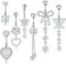 Irikdescia 7 Stück Bauchnabelpiercing Set, Edelstahl Zirkonia Hängend Herz Piercing Bauchnabel Belly Button Ring Wasserfest, Bauchpiercing Schmuck Frauen(Weiß)