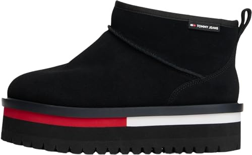 Tommy Jeans Women's Tjw Flatform Snow Boot Suede En0en02841Hybrid Boots