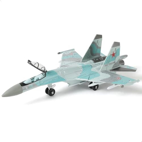 SEBUNAS SU-35S Kampfjet-Modellbausatz im Maßstab 1:100, Kunststoff, Militärjet-Flugzeug-Montage, Flugzeugmodell mit Ständer, Sammlung oder Geschenk für Erwachsene und Kinder