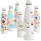 Vikastar Botella Termica, 0.5L Sin BPA, Botella Agua Acero Inoxidable, Reutilizable, Cantimplora, a Prueba de Fugas, Doble Aislamiento, Botella de Agua para Niños, Deportes, Fitness, Blanco Oso