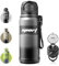 Homealexa Bouteille d'eau isotherme de 680 ml en acier inoxydable - Anti-fuite - Sans BPA - Avec paille - Pour gym, voyage, extérieur