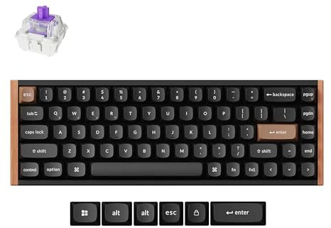 Keychron K6 HE Tastiera meccanica ANSI con innesco rapido, QMK Tastiera da gioco wireless Bluetooth con interruttore magnetico Gateron Hot-Swap a doppia guida, retroilluminazione RGB per Mac Windows