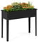 TANGZON Raised Garden Bed with Metal Legs, Elevated Planter Box Stand with Drainage Hole, Outdoor Rectangular Gardening Container for Growing Herb Vegetable Flower (100 x 40 x 80 cm)
