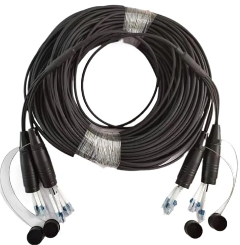 SHENGJIELIU Cavo in fibra ottica armato in TPU - Connettori LC UPC e SC UPC, monomodale, 2/4/6/8 core, 300 m/350 m con copertura protettiva(SC UPC 8-core 350m)