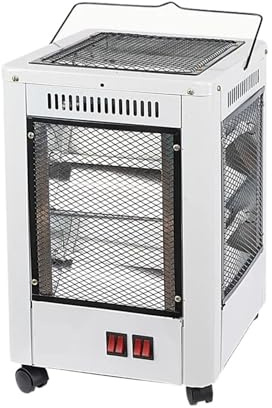5 Seitenheizung Haushalt Dimmen Licht Quarz Rohr Herd Elektrische Heizung Stille Bewegliche Heizung Grill Grill Raum Heizung Wohnzimmer Einfach Zu Bedienen(White)
