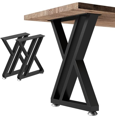 OUTBROS 2 Pcs Patas Mesa de Centro, Legs for Table, Y Forma | Pies para Muebles industriales con pies Ajustables, Patas de Escritorio Resistentes para Mesa de Bricolaje, W30cm X H41.5cm