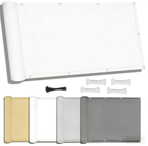 Voile d'ombrage Toile Rectangulaire 2.5x4M Imperméable Toile Ombrage Exterieur UV Protection, Voiles d'ombrage avec œillets, Cordons pour Patio, pergola, Jardin extérieur, Blanc