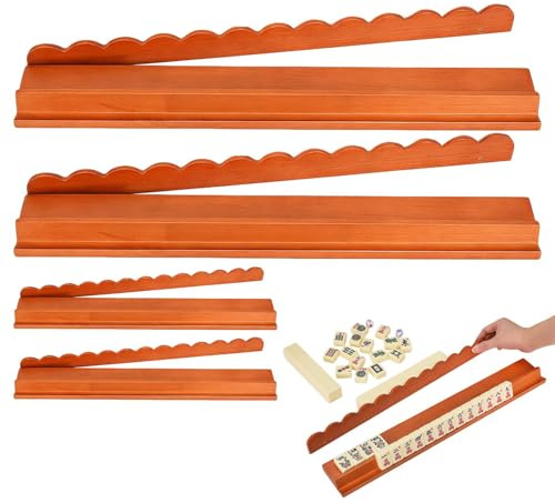 Mahjong Schieber 4-Teiliger Magnetischer Holzhalter Für Die Spielsteine