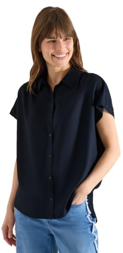 Cecil Basic Bluse mit Hemdkragen in Unifarbe