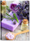 Quadri L&C ITALIA Zen Fiori Benessere 5 - Quadro Bagno Moderno 50 x 70 Stampa su Tela Canvas Shabby Chic Privenzali con Lavanda Viola