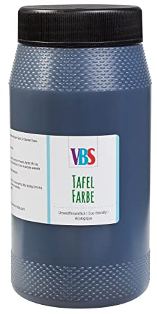 VBS Tafelfarbe schwarz 250 ml deckend lichtecht speichelecht wasserfest wasserverdünnbar wischfest ideal für kreative Projekte und DIY Chalkboard Paint Blackboard Paint Kreidetafel Farbe