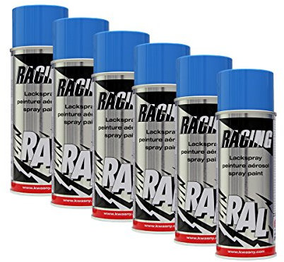Kwasny RAL 5015 Himmelblau Lackspray 400Ml Spraydose Autolack Auto Sprühlack Racing 6X