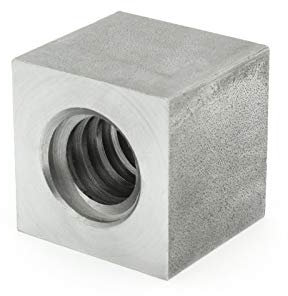Dado filettato trapezoidale EVKM 16 x 4 sinistro, acciaio quadrato, SW28L24