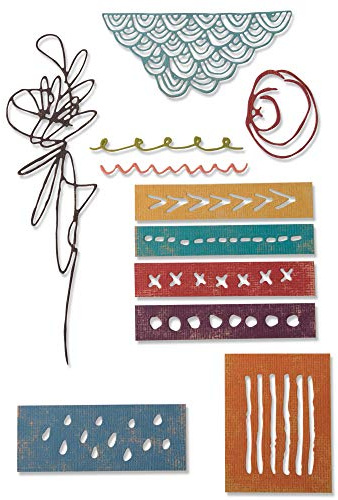 Sizzix Thinlits Die Set 11 Pack 664436, Media Marks by Tim Holtz, Multicolour, One Size
