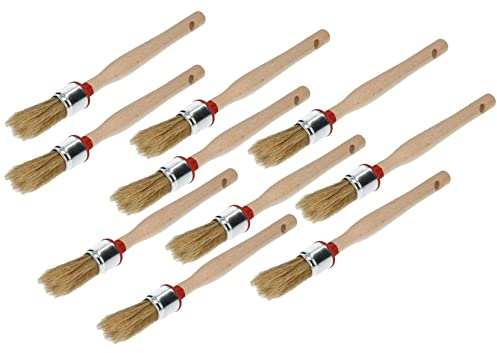 KOTARBAU® Lot de 10 pinceaux ronds de 20 mm pour travaux de rénovation