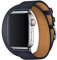 Compatible avec Apple Watch Bracelet 38 mm, 40 mm, 41 mm, 42 mm, 44 mm,Bracelet de rechange en cuir véritable pour iWatch Série 7 6 SE 5 4 3 2 1,Bracelet en cuir bleu foncé # 5 42 mm/44 mm/45 mm