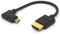 HTGuoji Angled Micro HDMI to HDMI Cable, 90 Degree Angle Micro HDMI Male to HDMI Male Adapter Connector for 1080P, 4K, Ultra HD, 3D, Ethernet 15cm (Left)