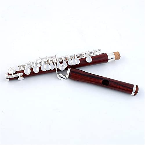 DZDZDZ querflöte Instrument KOCOBOLO Holz Piccolo C Key Cupronickel Halbgröße Flöte Silber Überzogenes Körpermaterial Ebenholz Einsteigerflöte