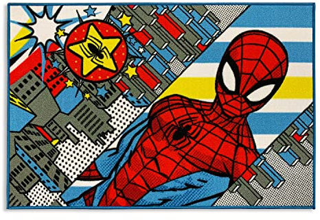Nada Home Rutschfester Teppich Kinderzimmer Marvel Spiderman 80 x 120 cm 4951