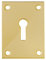 Polished Brass Screw on Flat Plate Escutcheon Keyway