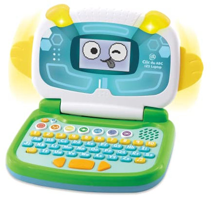 Leapfrog Clic the ABC 123 Laptop | Interactive Learning Laptop for Kids with Letters & Numbers | Suitable for Boys & Girls 3, 4, 5, 6+ Years