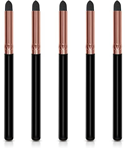 UorPoto Lot de 5 pinceaux à estomper pour eyeliner - Éponge professionnelle - Outil de maquillage pour fard à paupières, sourcils, applicateur de pointe réutilisable