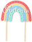 Goodtimes Cake Topper Regenbogen Herz mit individuellem Namen aus Holz & Acryl 19,5cm x 15cm