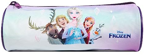 Bagtrotter Trousse Scolaire Ronde Disney La Reine des Neiges Frozen Violette