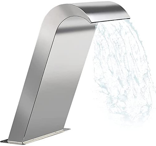 DEHIWI Schwimmbad Brunnen Aus Edelstahl Pool Wasserfall Brunnen Schwalldusche Schwallbrause Wasserfontäne Poolfontäne Wasserschwall,für Garten,Teich,Terrasse,Schwimmbad,700x600mm