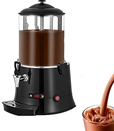 Hot Automatic Beverage Mixes Maker, Commercial Dispenser, Electric Milk Steamer Foam Maker, 400W Chocolate Maker, Coffee Maker Water Urn, for Espresso, Water, Tea, Chocolate, 30~90℃, Black