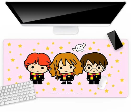 Die originale und offiziell lizenzierte große Schreibtischunterlage der Firma Harry Potter, Muster 239 Pink, rutschfest, 80x40cm