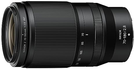 Nikon Nikkor Z 70-180mm f/2.8 VR, Teleobiettivo Zoom a Pieno Formato, FX Mirrorless, Portatile, Nero, Nital Card: 4 Anni di Garanzia