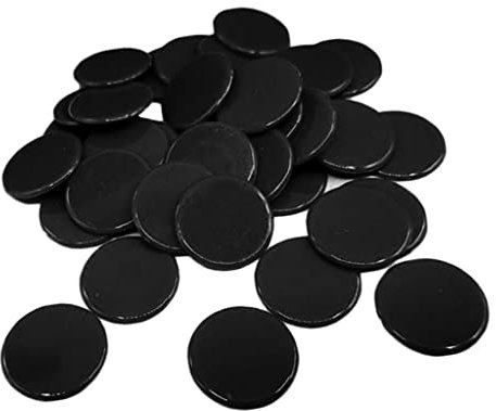 100 Stück Pokerchips Münzen Einfarbig Casino Versorgung Familie Spiele Accs schwarz, 19 x 2mm 100 Stück