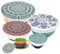 PHOGARY 5 Couvercles de Bol Réutilisables, Couvercles en Tissu Imperméables pour Le Bol à Salade en Verre, Le Pot, Les Melons (Fit 2.7-14 Pouces), la Bordure Élastique (Motif Mandalal B)