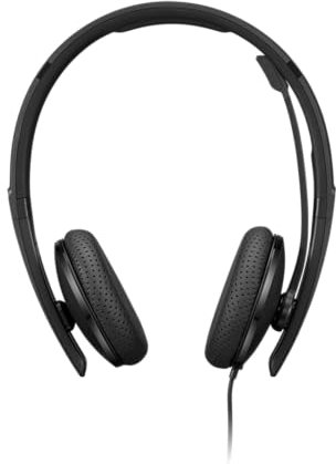Lenovo Wired VoIP Headset (Teams) with EPOS BrainAdapt & ActiveGard, Microsoft Teams Certified, Zoom Compatible, USB-C Plug, All-Day Comfort, Noise Reduction, Hearing Protection, Lightweight Design