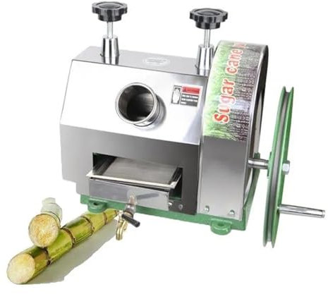 Manueller Zuckerrohr-Entsafter, Zuckerrohr-Entsafter-Maschine Aus Edelstahl, Drei-Walzen-Zuckerrohr-Mühlen-Entsafter Mit Verdicktem Handrad Und 2,4-Zoll-Zuckerrohreinlass, Für Gewerbliche Haushalte
