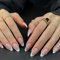 French False Nails, Press on Nails Medium Length, Acrylic White Tip Stick, 24pcs Almond False Nails with Glue Elegant Fake Nails for Women Girls (French)